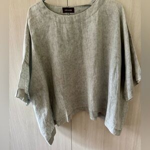 EUC ESKANDAR Plus Sized Light Gray Women's Top
